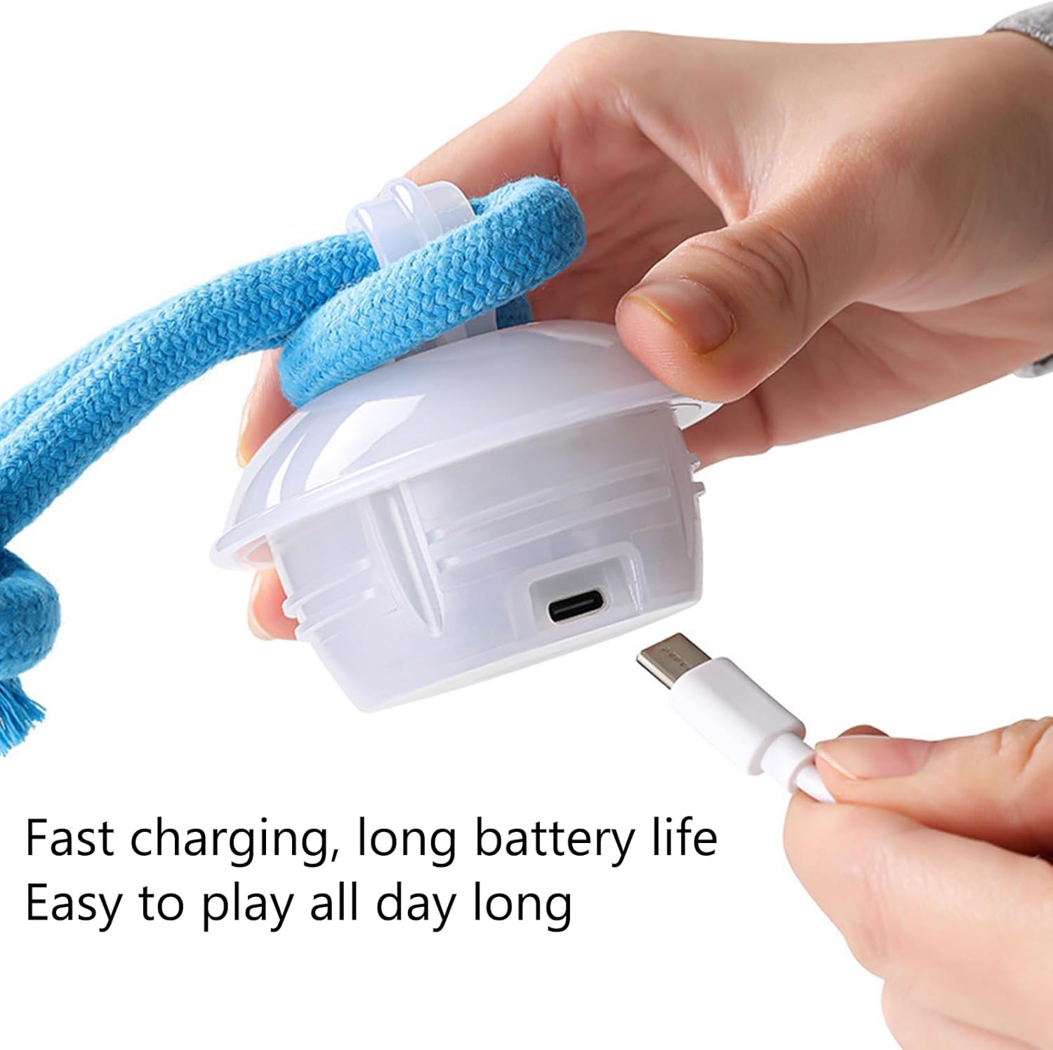 Komiyaa Interactive Dog Ball Toys, USB Rechargeable Squeaky Interactive Rolling Dog Toys Ball, 2025 Upgrade 3 Modes Automatic Moving Dog Ball Chew Toy for Small/Medium/Large Dog Indoor/Outdoor image number 2