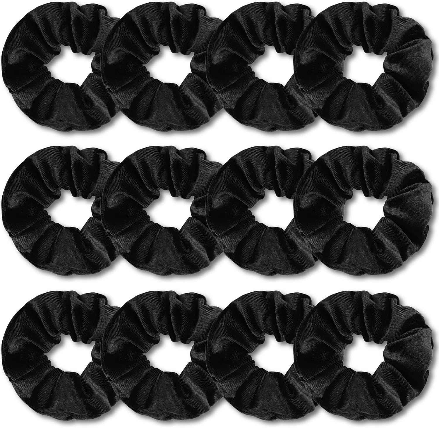Kavya Scrunchies Velvet Soft Hair Bobbles Girls Elastic Hair Scrunchie Pack of 12 Hair Bands Hair Accessories Women and Girls (Tie-Dye)