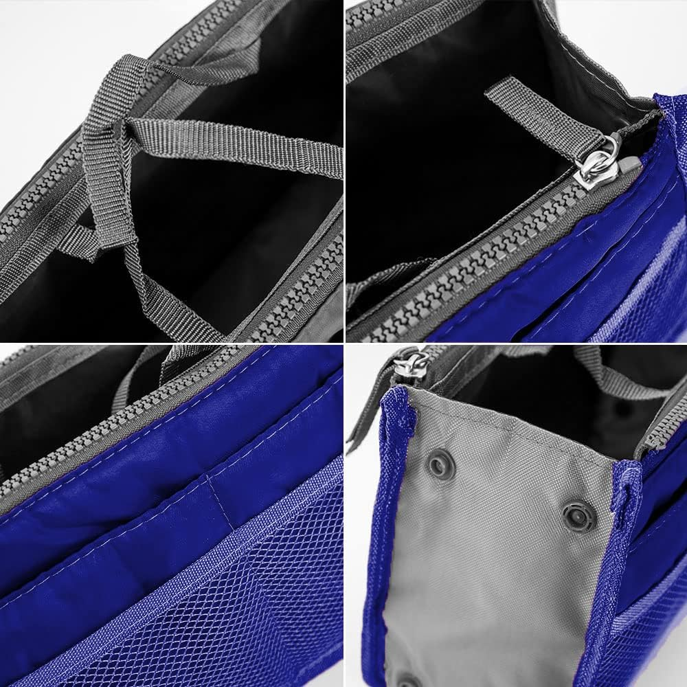 Organizer Insert Bag Polyester,Purse Organizer Insert, Handbag & Tote, Travel, Cosmetic Bag, 20L Large Capacity Cosmetic Liner Bag, for Travel Business Cosmetic Makeup Storage(Blue) - Orange image number 3