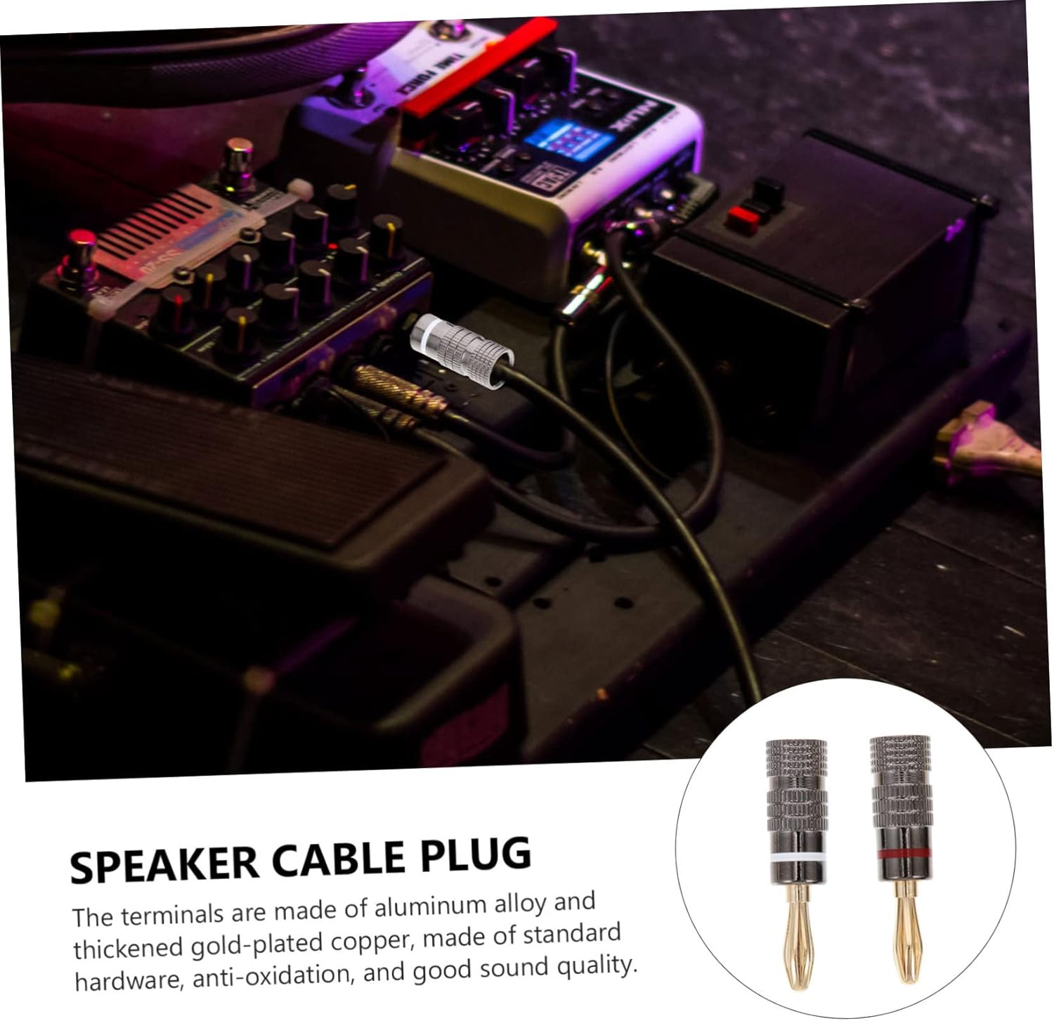 CHICAMPERA 10Pcs Copper Banana Plugs Speaker Wire Connectors Audio Jack for Hi-Fi Audio Systems Home Theater Sound Setup image number 2