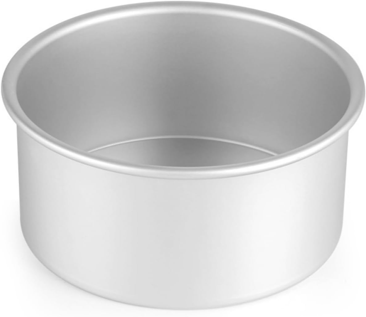 Aluminum round Cake Pan,Deep round Baking Pan,Cake Pan with Removable Loose Bottom (8X4Inch)