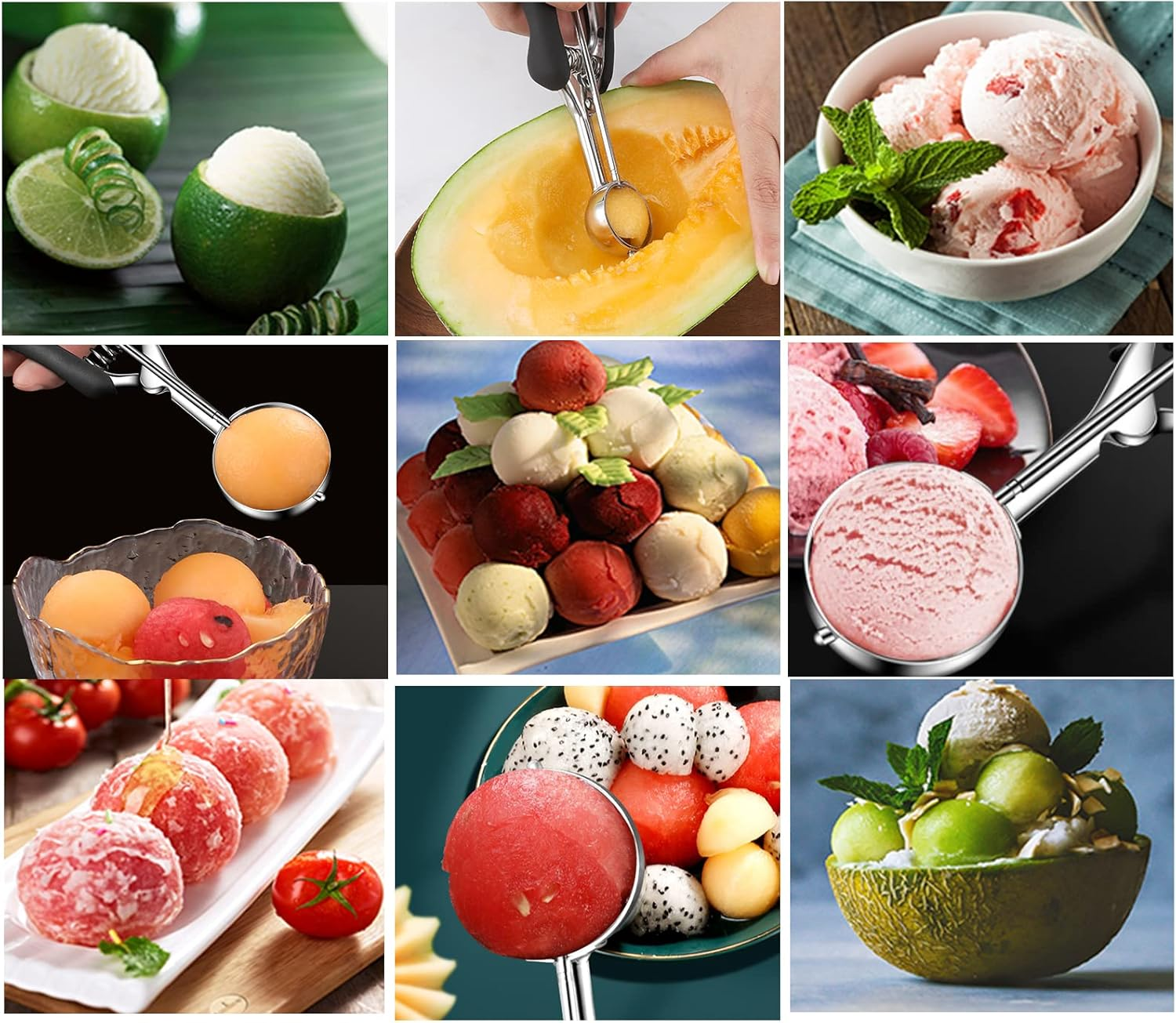 TJ POP Small Cookie Scoop Set - 3 Pcs Include 1 TSP / 2 TSP / 3 TSP Cookie Dough Scoops Ice Cream Scoopers, 304 Stainless Steel Cookies Scoops for Baking, Good Soft Grips, Quick Trigger Release - 30Mm (2 Teaspoons) image number 5