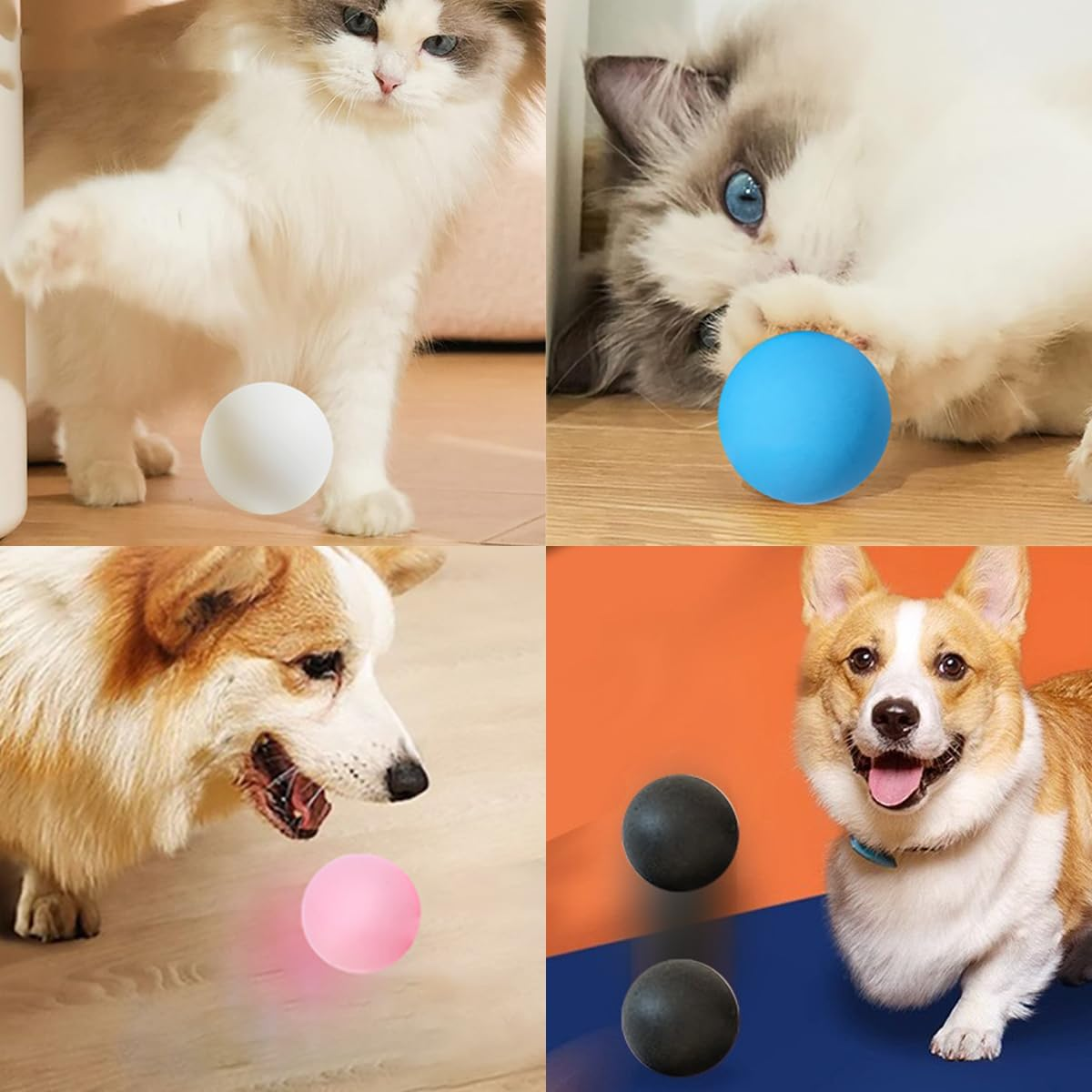 JANEMO 20 Pcs Pings Pong Balls,2G High Elasticity Assorted Color Table Tennis Balls,Used for Valentines Day Decorations, Entertainment Venues,Pet Toys,Handicrafts,Fun Games