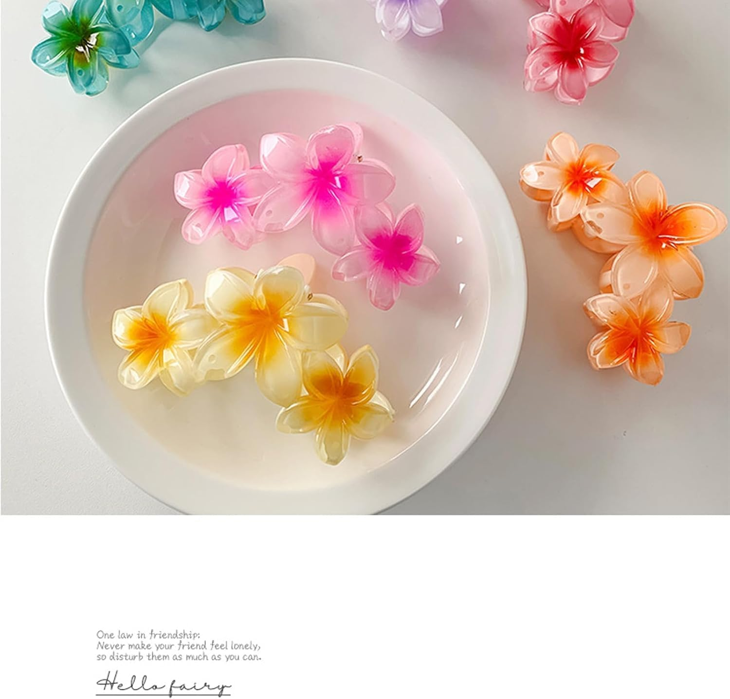 Exsbtay Pack of 6 Flower Hair Clips, Hawaii Hair Clip for Women, Flower Hair Clip, Large Claw Clips for Thick Hair, for Washing Face, Makeup, Cooking, Bathing, Party, Travel, Work image number 4