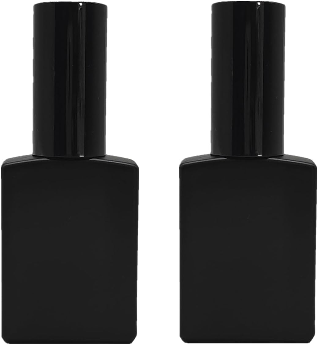 Pimyrcyi 2PCS Spray Bottles for Essential Oils,Empty Square Glass Perfume Fine Mist Spray Container (Matte Black, 100Ml/3.4Oz) image number 4
