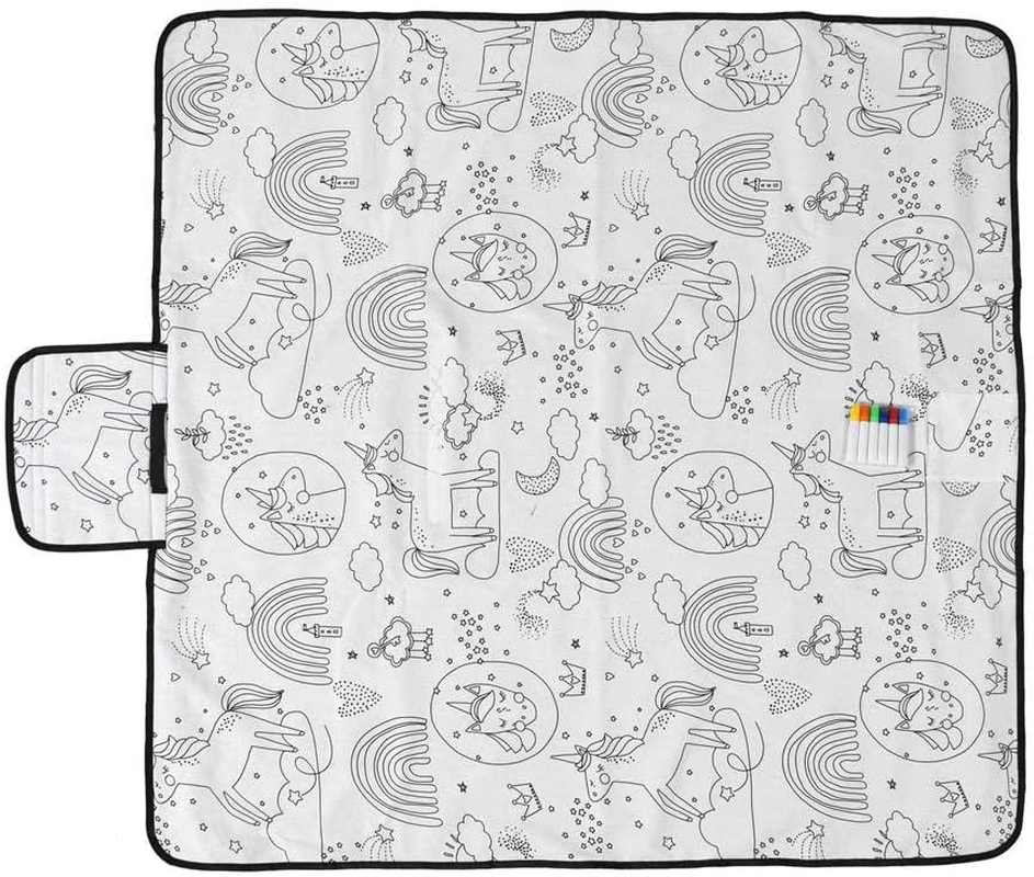 Happy Kids Dream Big Colour Me in Picnic Blanket image number 1