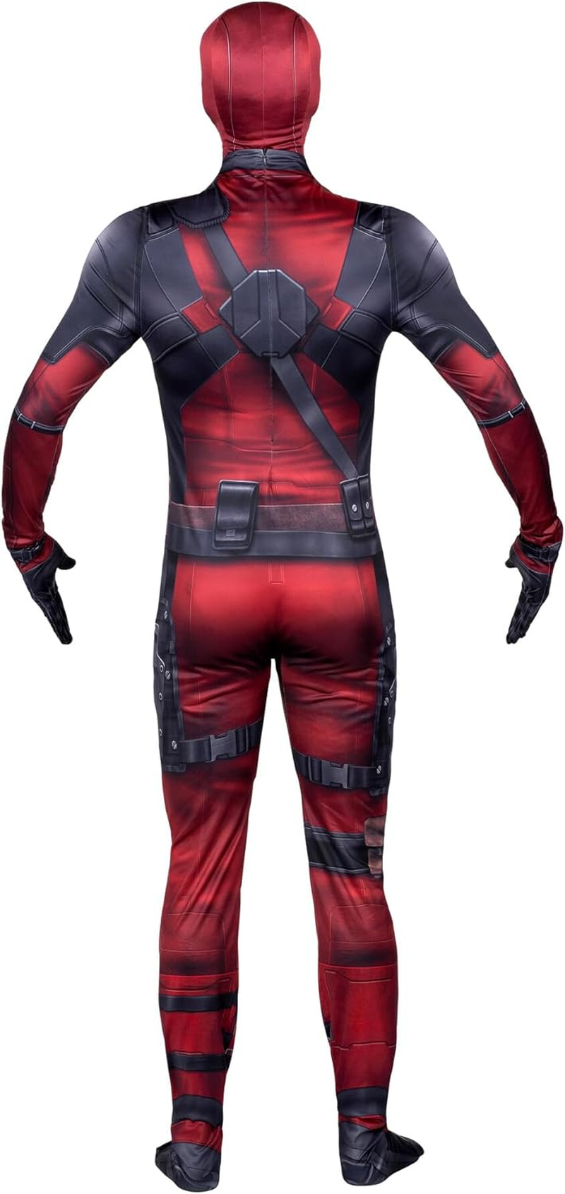 Marvel Deadpool Official Adult Deluxe Zentai Costume - Deluxe Two-Way Stretch Spandex with Invisible Zippers and Wrist Openings for Added Convenience - Large Multi image number 6
