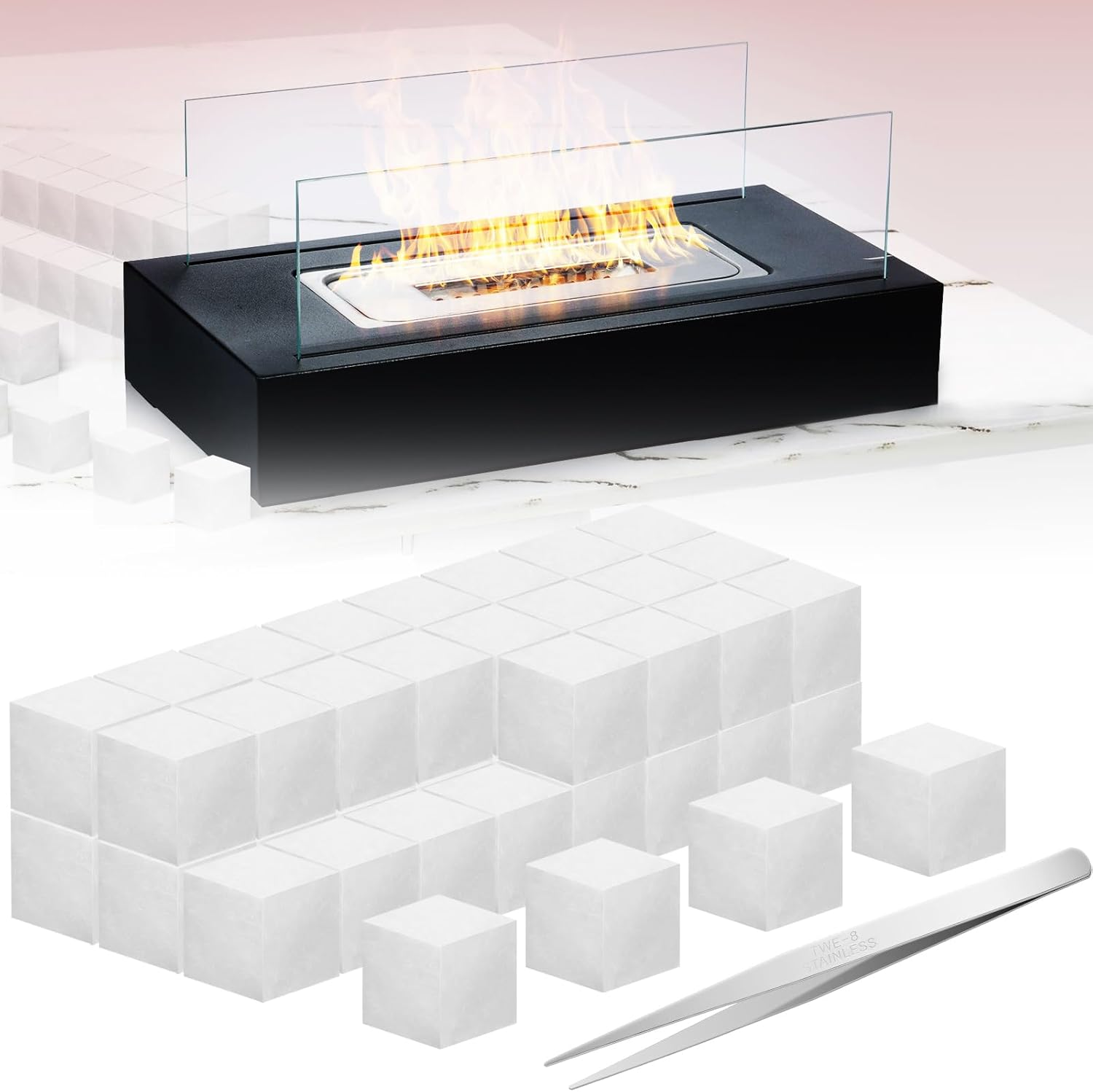 48 Pcs Small Ceramic Wool Wick Carbon Felt Wick Fireplace Ceramic Sponge Ceramic Fiber Insulation Wool Wick Sponge Fireproof Special Fleece for Table Top Fire Pit Bioethanol Fireplaces image number 5