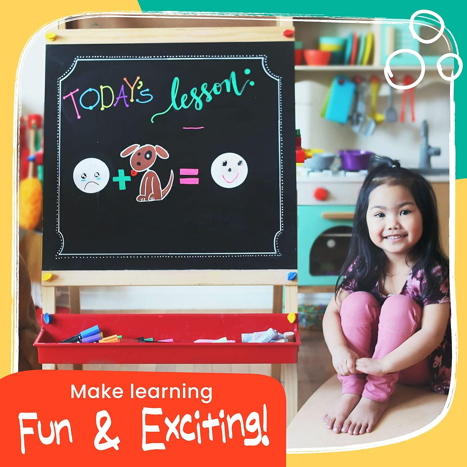 Chalkola Liquid Chalk Markers Erasable (10 Pack) W/Gold & Silver - Washable Paint Chalk Pens for Chalkboard Signs, Blackboard, Car Window, Bistro, Glass, Board - Neon Wet Wipe 6Mm Reversible Bold Tip image number 6