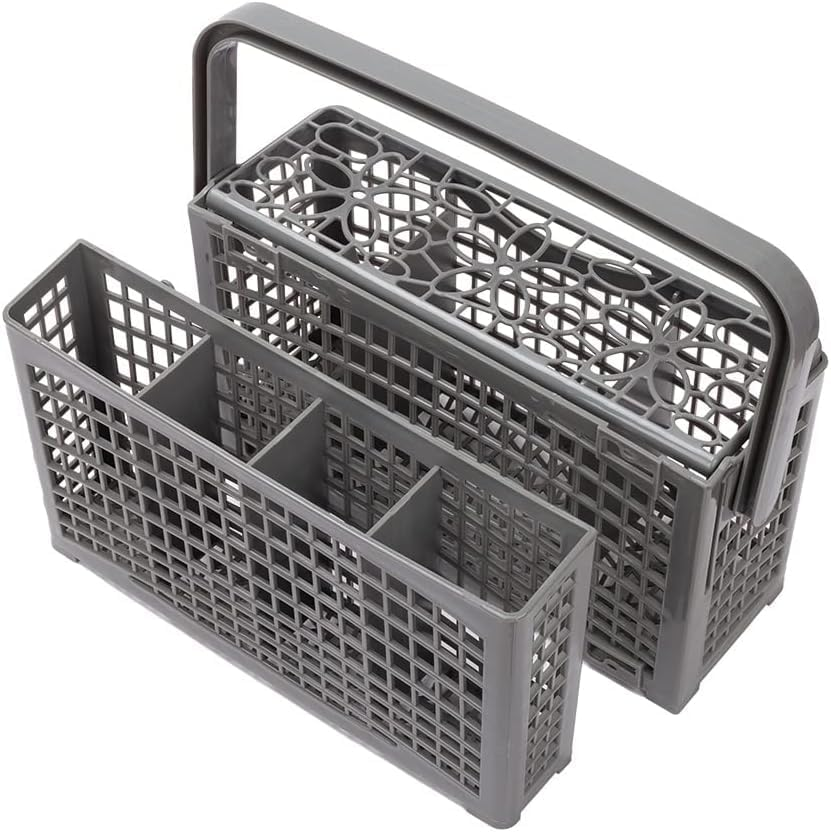 Qinghong 2 in 1 Universal Dishwasher Replacement Cutlery Basket Utensil Basket Utensil Basket with Handle
