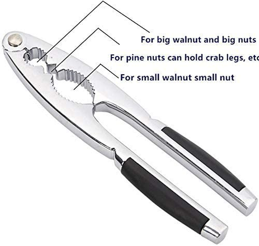 Nut Crackers Chestnut Opener Seafood Sheller Heavy Zinc Alloy Nutcracker Pecan Walnut Plier Clip Tool with Good Grips Kitchen Utensils image number 1