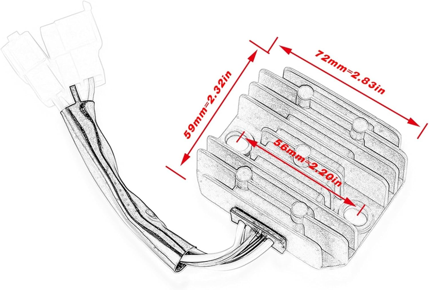 Rectifier Parts Voltage Regulator Rectifier for SR250 SR250G SR250TH SR250H SR250J SR250 Classic XT550 3Y6-81960-A0 3Y6-81960-01 image number 2