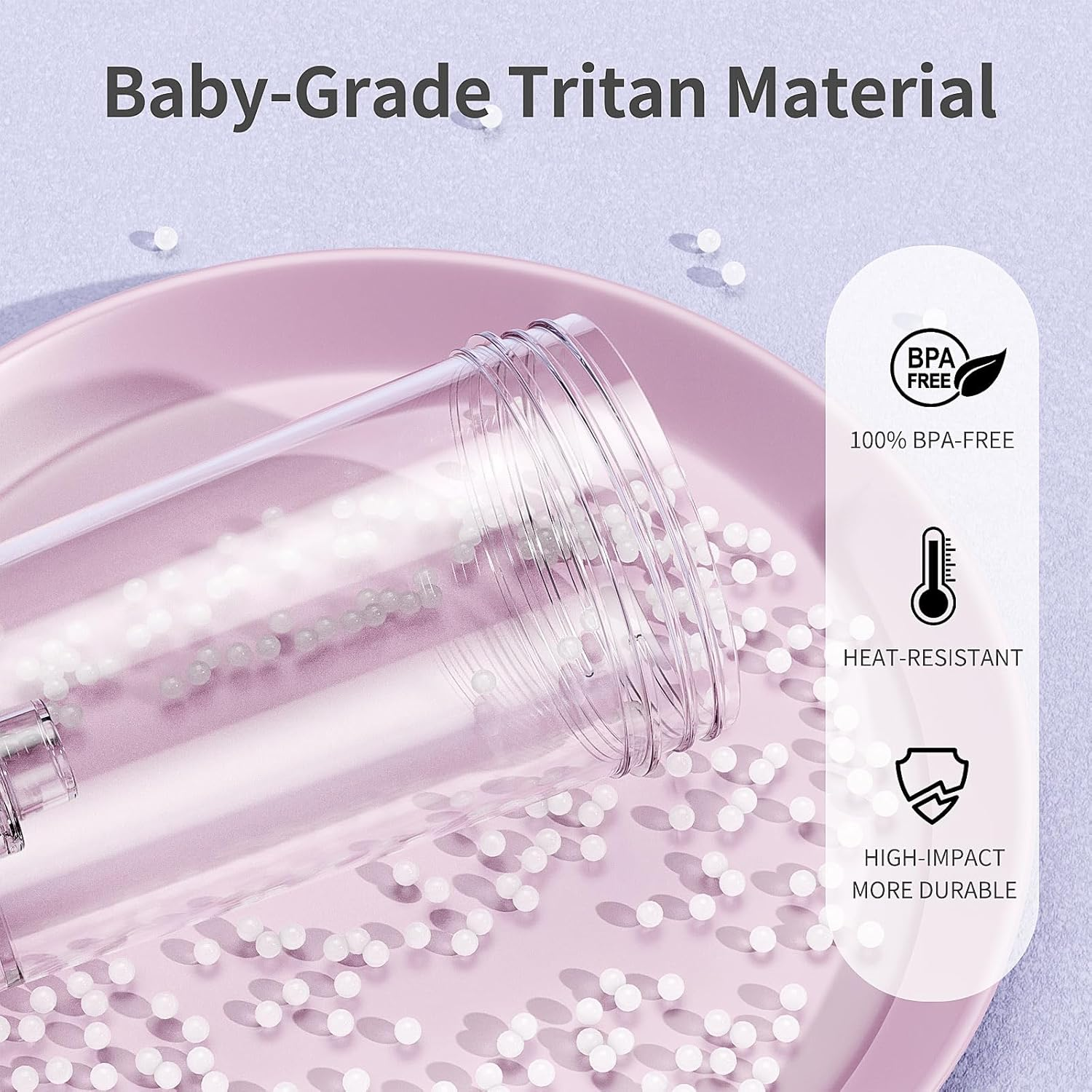 Electric Protein Shaker Bottle, USB Rechargeable Protein Shakes Mixer, with Powder Storge Cup, Portable Water Drink Bottles for Gym Sport Workout, Bpa-Free Tritan, 22Oz - Pink image number 4