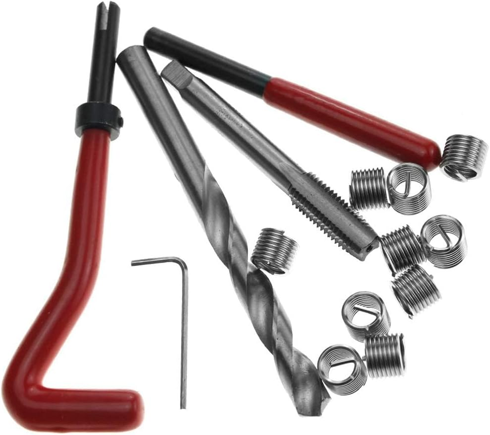 20Pcs Metric Thread Repair Insert Kit M5 M6 M8 M10 M12 M14 Helicoil Car Pro Coil Tool M10 * 1.0 M10-1.0 image number 2
