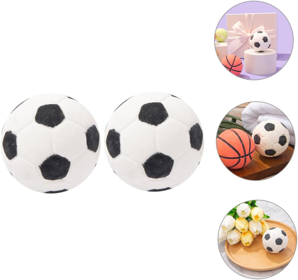 COLLBATH 2Pcs Football Shaped Bath Rich Foaming Aroma Bath Salt Fun Shower Bathing Experience for Adults Relaxing Loved Ones