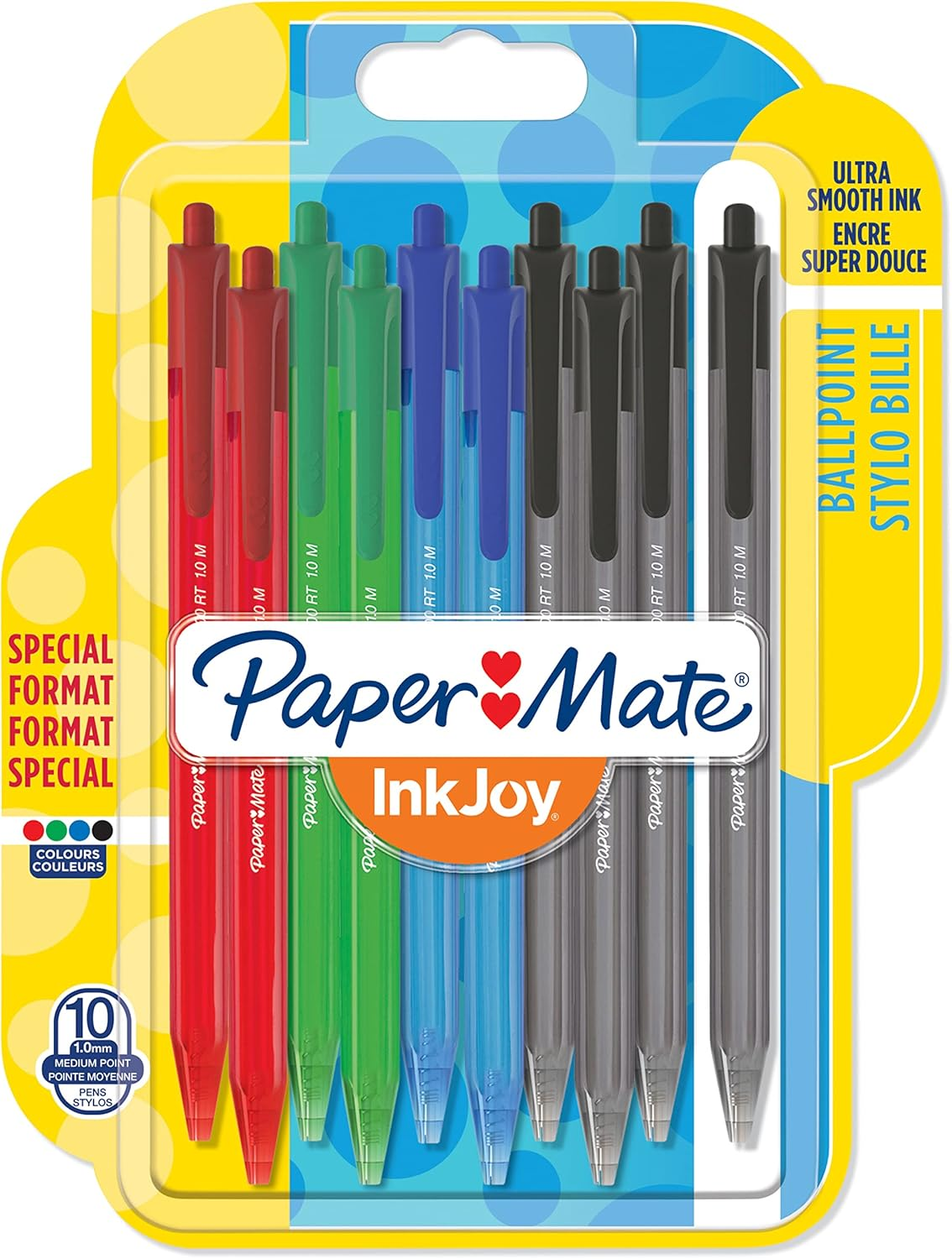Paper Mate Inkjoy 100RT Retractable Ballpoint Pens | Medium Point (1.0Mm) | Black | 20 Count