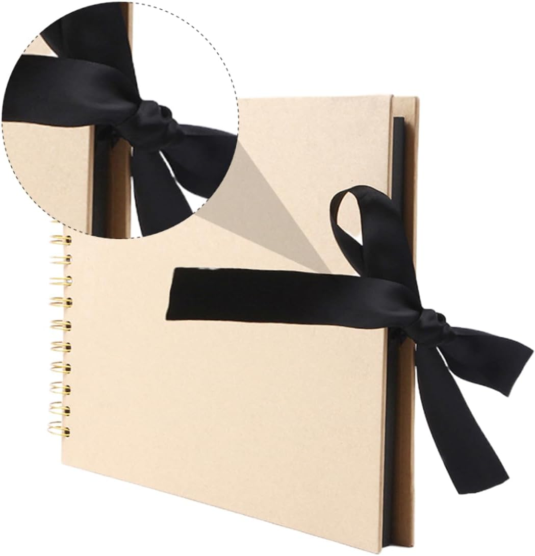 Photo Book Inserting Scrapbook Bowknot Ribbon Wedding Keepsake Handmade Album image number 4