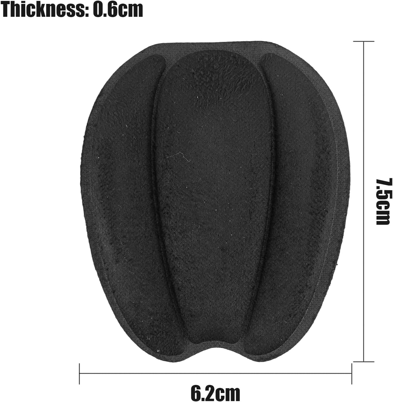 5 Pairs Shoe Tongue Pads,Memory Foam Shoe Padding,Self-Adhesive Inserts for Blister Prevention, Comfort Insoles for Shoes Sneakers, Casual Shoes and High Heels(Black)