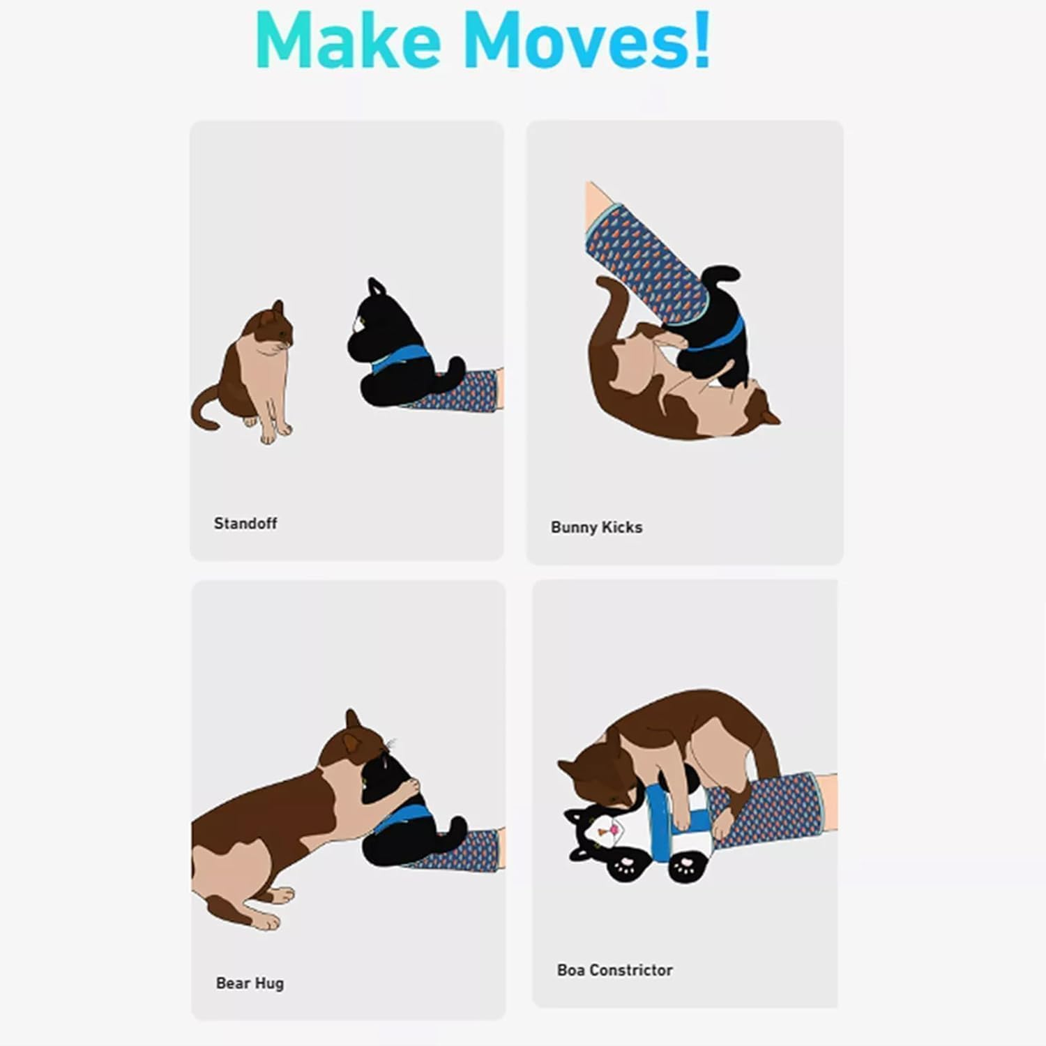 Cat-Wrestling Toy Puppet Antarcking Wrestler Cat-Wrestling Glove Cats Hand Puppet Essential for Pet Lovers with Tough Padding for Safe and Fun Interactive Play Cat Toy Gift image number 2