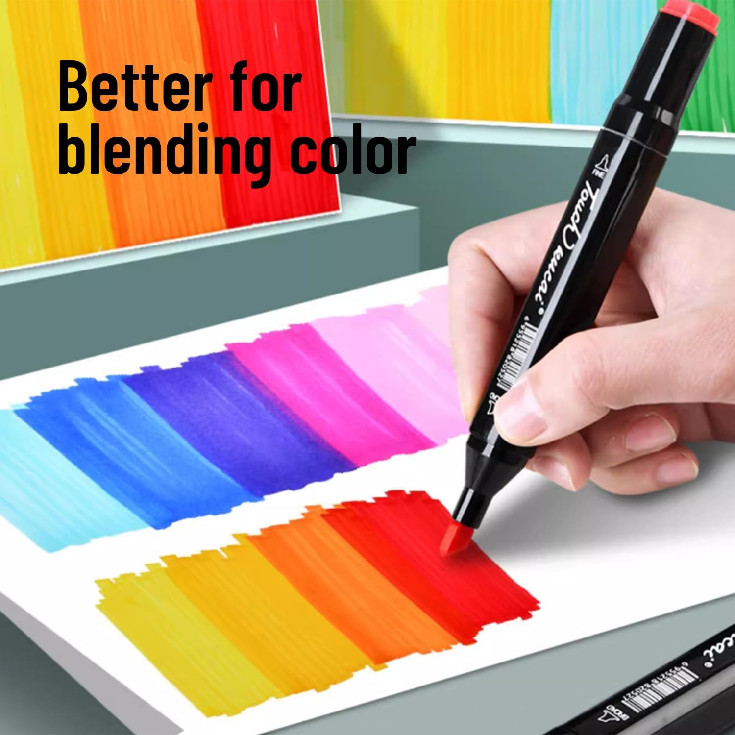 Alcohol Markers, 80 Color Art Marker Set, Alcohol Markers for Kids, Beginners, Artists, Double Tip Graphic Markers with Bucket Artist Kids Teen Back to School Gift Texters Kit-Black image number 3