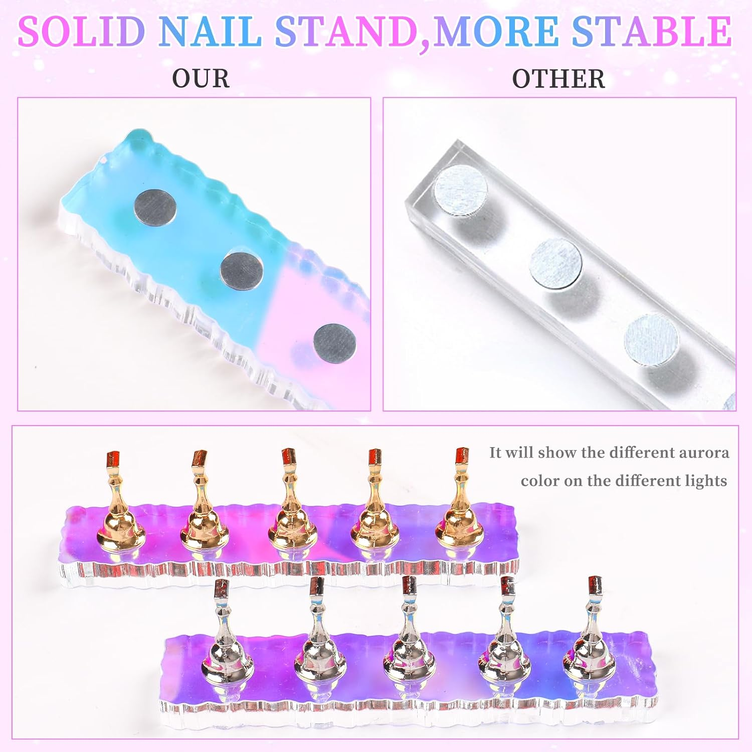 Aurora Nail Holder for Painting Nail (Flower) image number 1