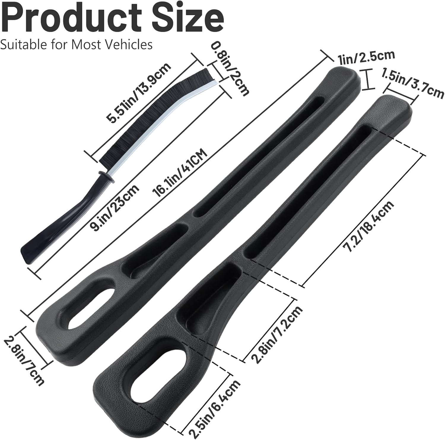 2PCS Car Seat Gap Filler, Universal＆Multifunctional Car Accessories Organiser, Seat Side Gap Filler with Organizer Function for Cars, Trucks and Suvs, Fill the Gap between Seat and Console (Black) - Beige image number 3