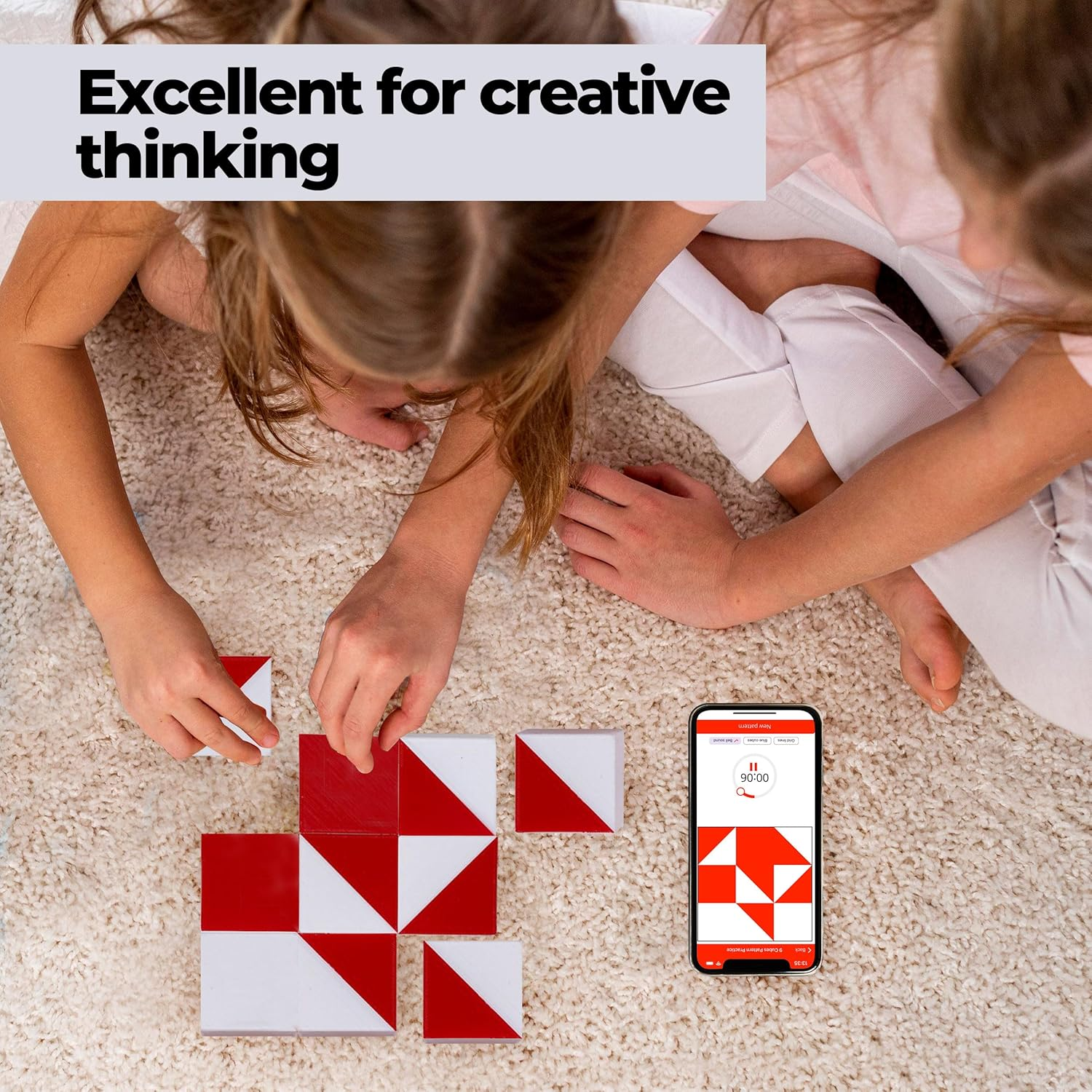 Prfcnl IQ Test Cubes (Natural Edition) &ndash; 9 Kohs Cubes, Practice for Block Design Test, WAIS IV, WPPSI and WISC V Tests image number 2