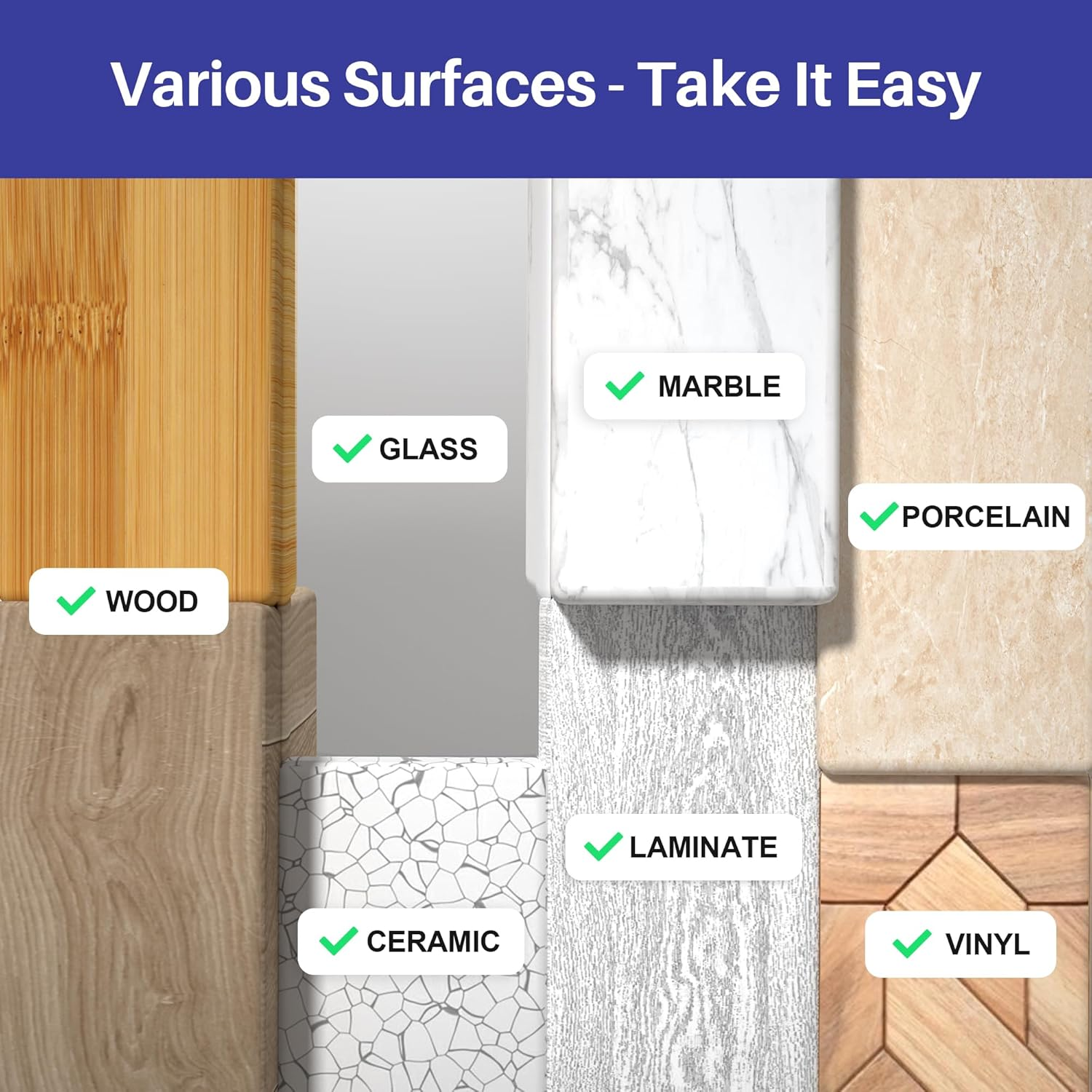 BOSHENG Mop and Bucket with Wringer Set, Flat Floor Mop and Bucket, with Long Handle and 2 Microfiber Reuseable Pads, Wet and Dry Use for Household Cleaning and Floor Cleaning image number 4