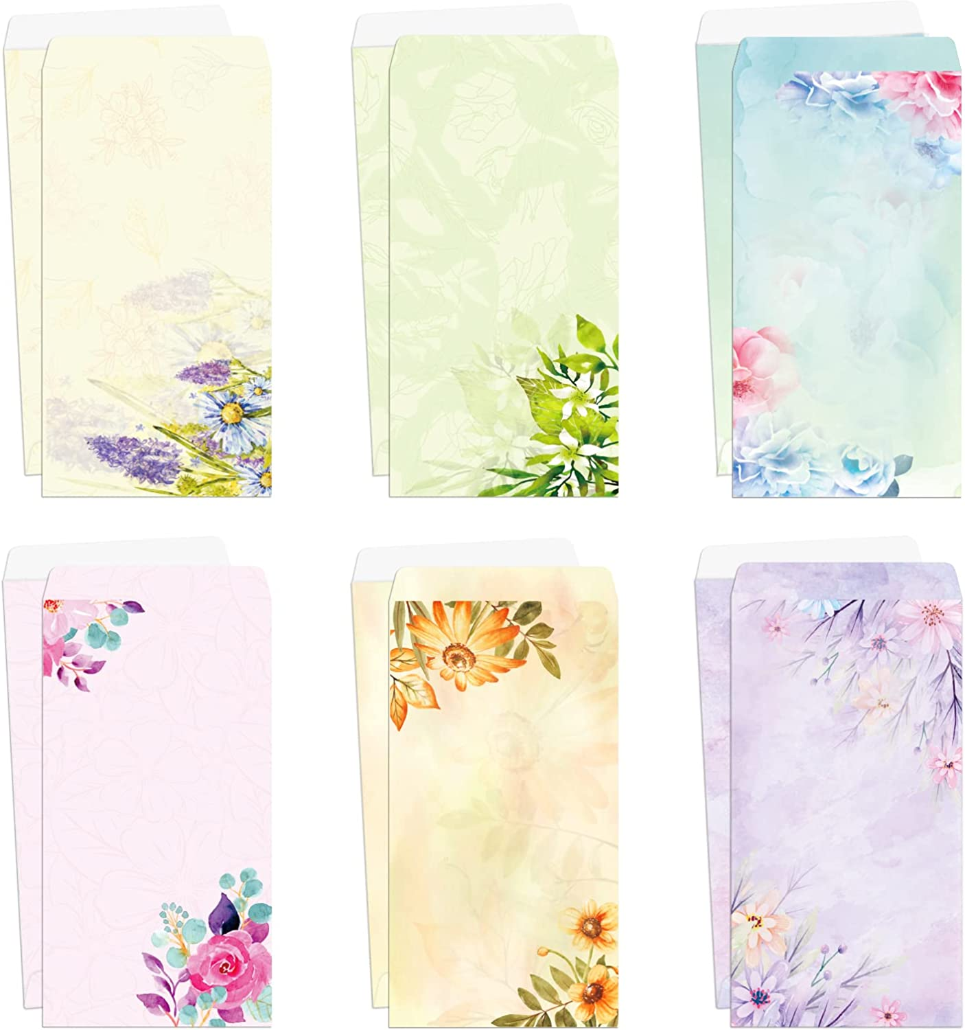 Stationary Writing Paper with Envelopes - Flora Stationery Set with Lined Letter Writing Paper, 48 Sheets + 24 Envelopes, 8.5 X 11 Inch of Each Stationary Paper image number 2