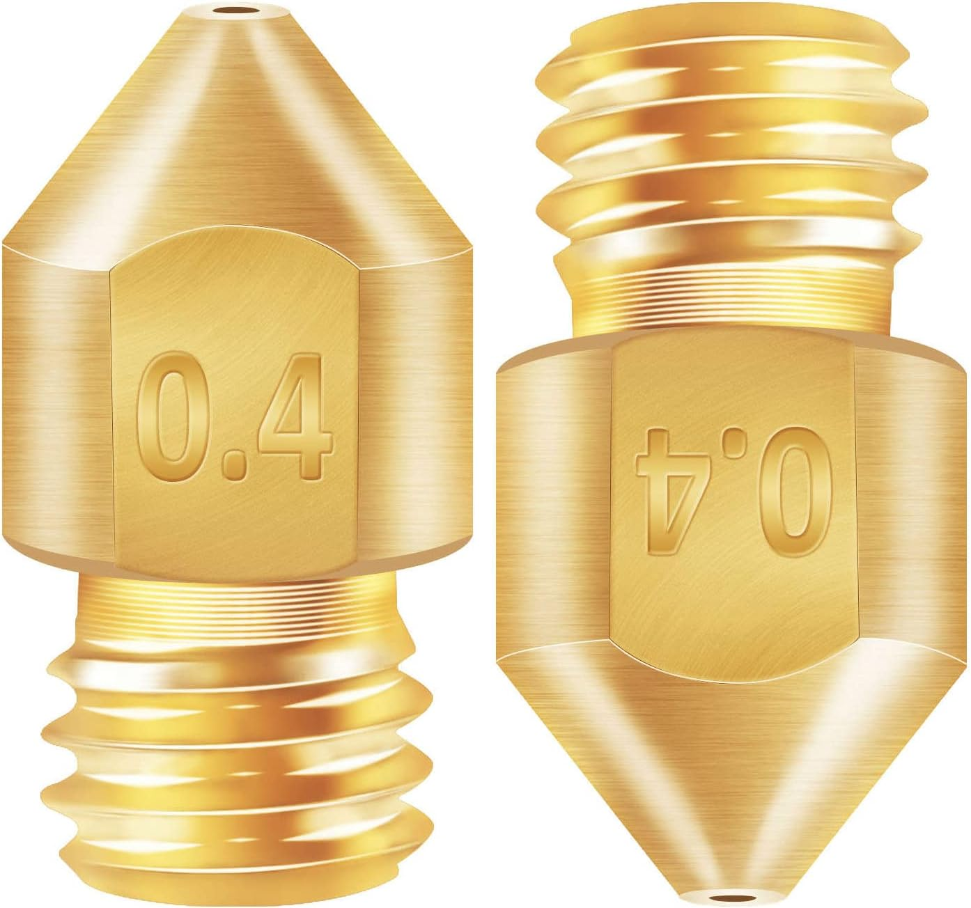 Mingzhe 6PCS 3D Printer Brass Copper Extruder Nozzle MK8 0.4Mm for CR-6 SE 3D Printer 1.75Mm Filament image number 5