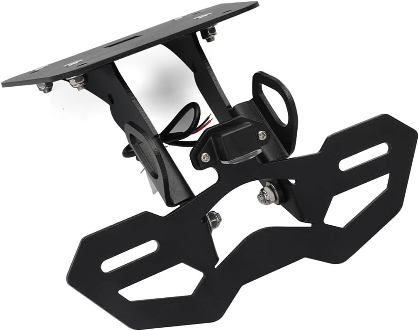 Motorcycle R25 R3 Fender Eliminator License Plate Holder/Tail Tidy Bracket for Yamaha YZF-R25 2014-2023 / YZF-R3 MT-25 MT-03 2015-2023, LED License Plate Lights and Turn Signal Mounting Holes (Black) image number 5