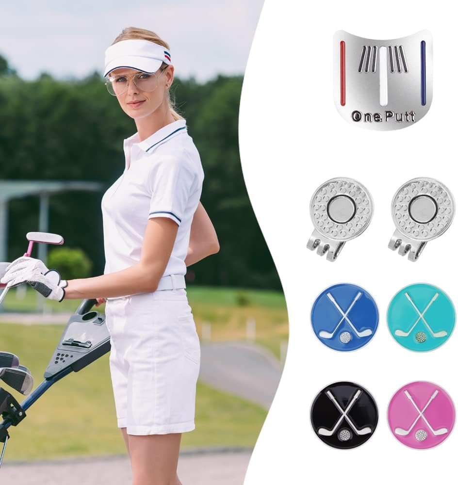 RETON Golf Ball Markers with Metal Magnetic Hat Clips, 2Pcs Funny Golf Ball Marker Hat Clip, Golf Putting Alignment Tool, Golf Accessories for Men, Golf Lovers, Gifts image number 1