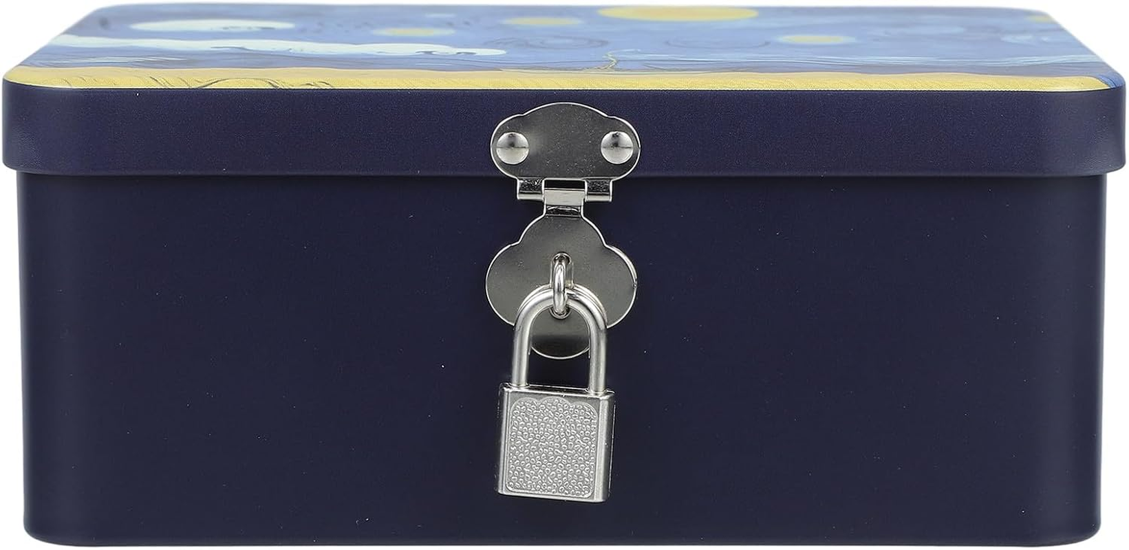 CTIRCHIU Airtight Metal Cookie Tin with Lock, Medium Celestial Storage Box, Vintage Kitchen Canister for Candy and Biscuit Organization image number 3