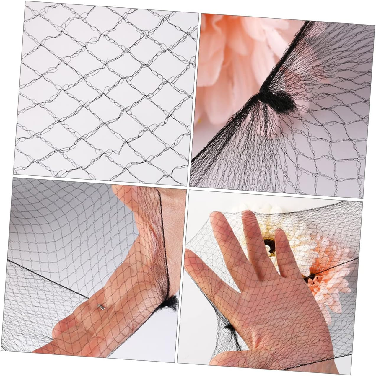 Mikinona 100Pcs Hair Net Bulk Jewelry Bulk Food Hair Nets for Women Invisible Wig S Invisible S Nylon Black Elastic Mesh Bun Bun Cover Dress-Up Accessories image number 3