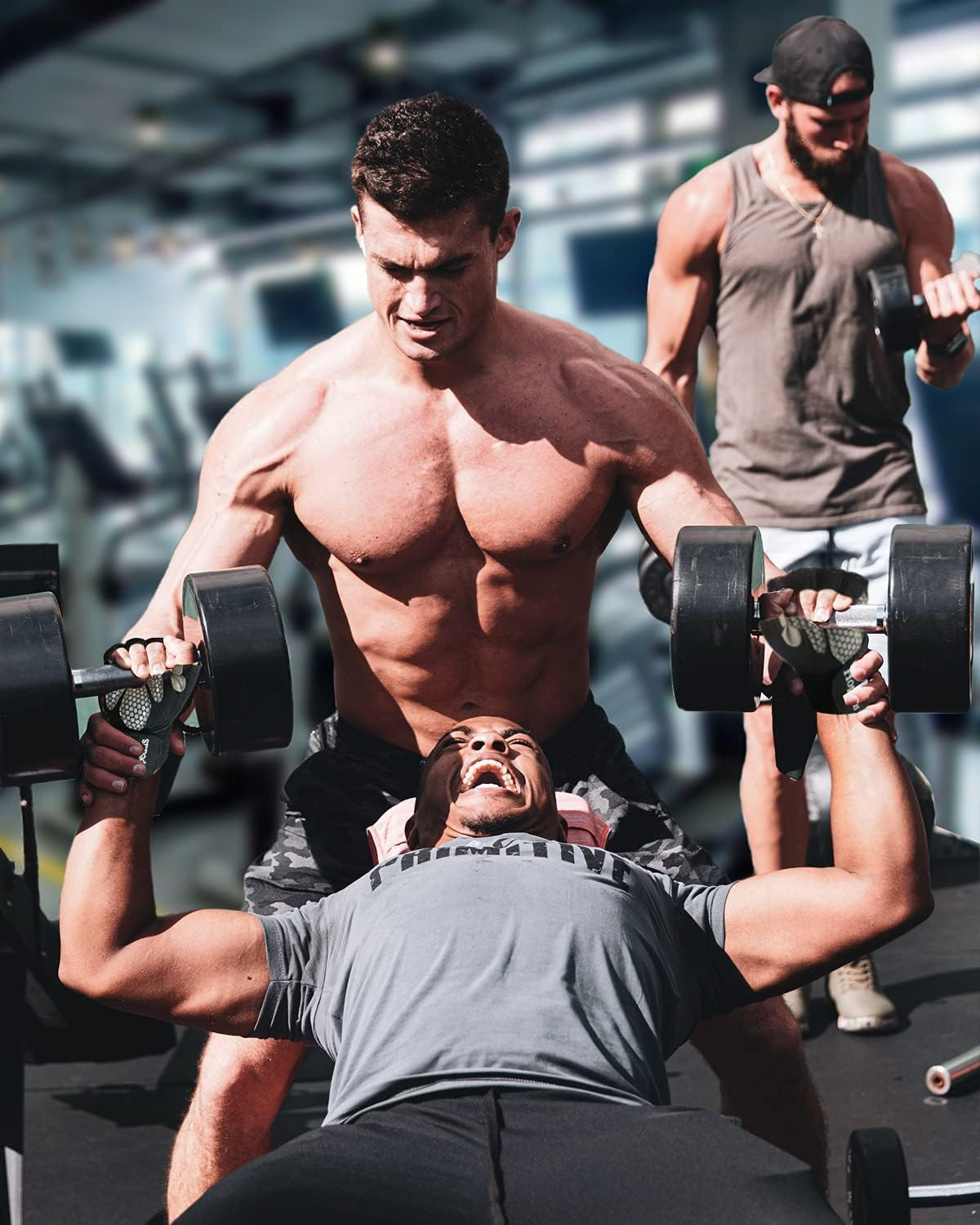 Hopedas Weight Lifting Gym Workout Gloves with Wrist Wrap Support for Men & Women,Breathable Exercise Gloves for Weightlifting, Training, Fitness Sport, Pull Ups