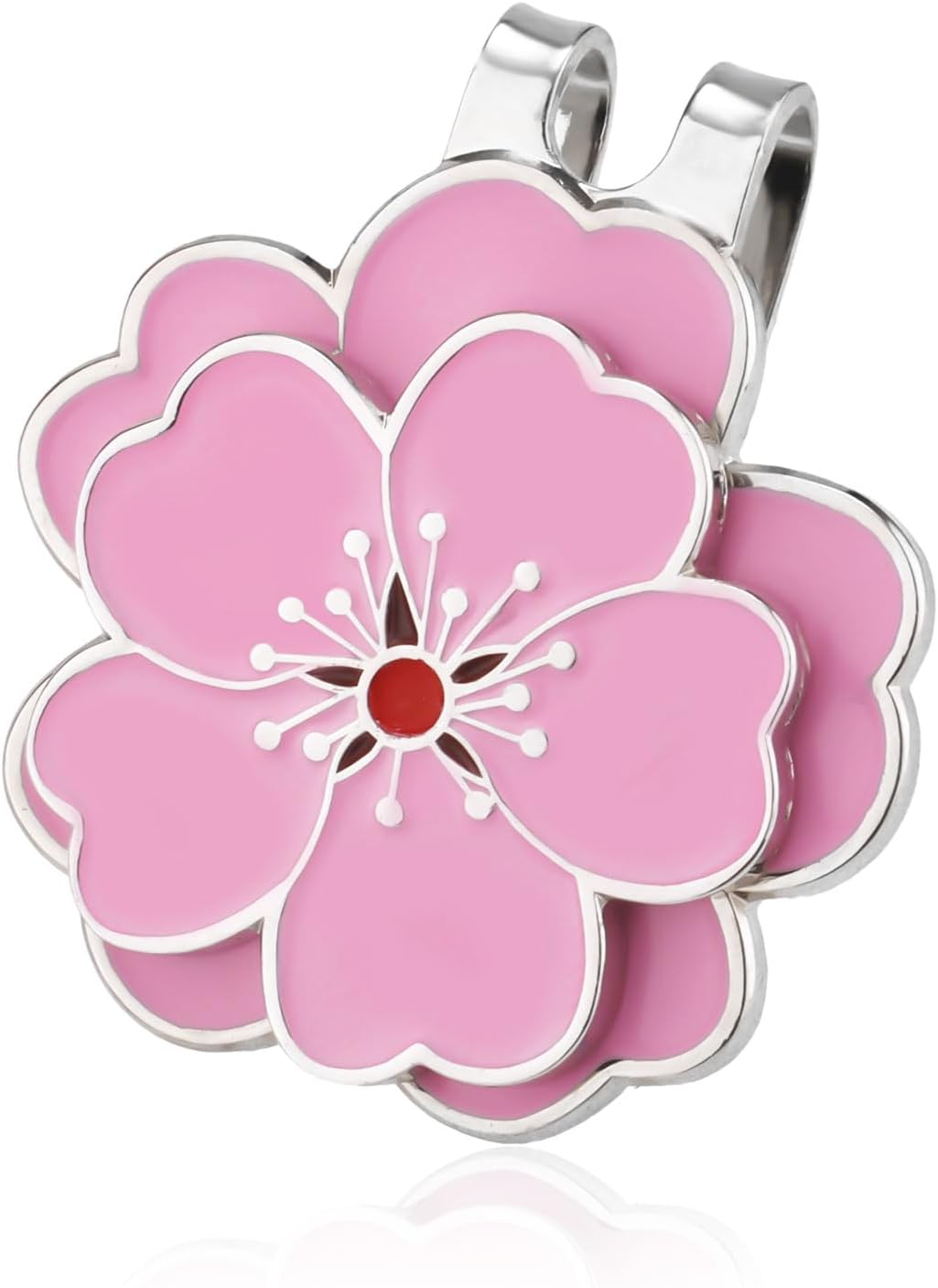 NQEUEPN Magnetic Golf Ball Marker with Golf Hat Clip, Magnetic Ball Marker Hat Clip Flower Shape Golf Ball Marker Set Accessories for Golf Bag Hat Women Men Golfer image number 2