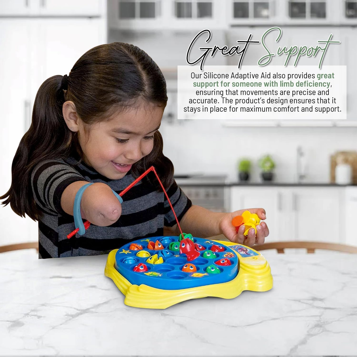 Adaptive Utensils for Seniors and Toddlers, Tools Grasping Items, Silicone Utensil Holder Adaptive Eating Aid Stroke Arthritis Limited Grip Universal Daily Living Special Needs or Disabled Infant to Child Aids Pediatric Occupational Therapy Supplies image number 3