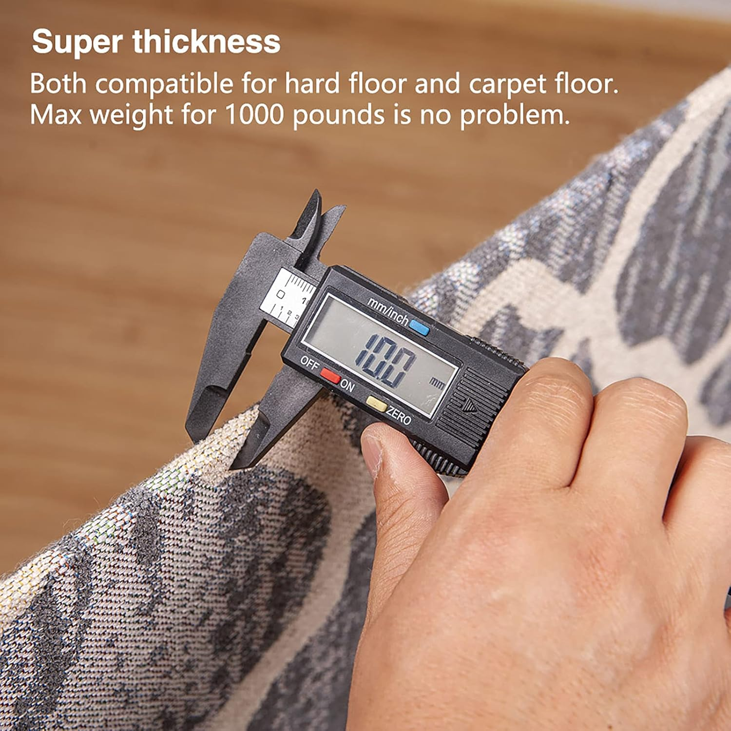 Luxury Chair Mat for Carpeted Floor, Office Chair Mat Hardwood Floors, 120 X 90Cm Multi-Purpose Protector Chair Carpet for Home and Office, Protects Floors, Anti-Skidding, Home Office, Ll-Santiago image number 6