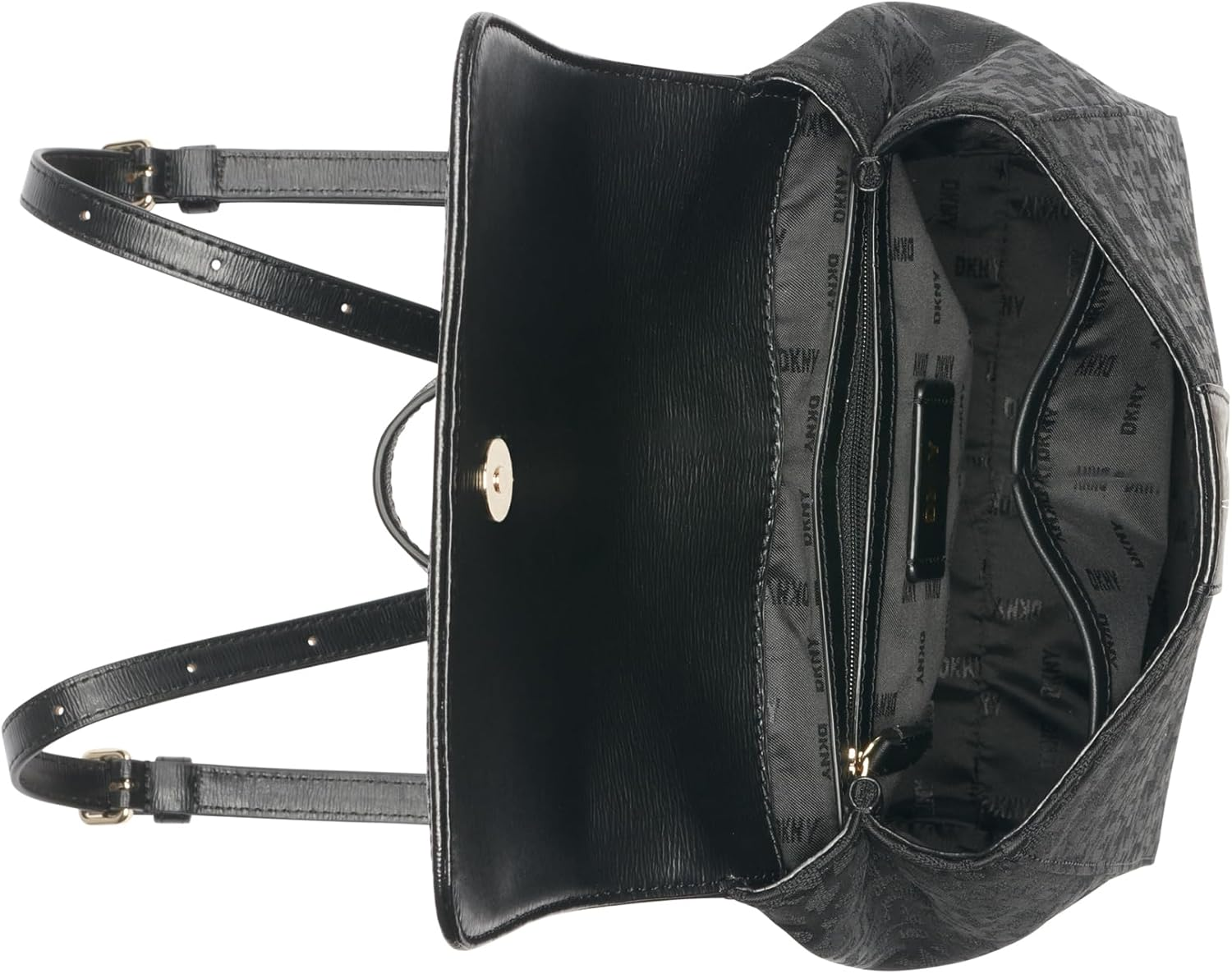 DKNY Women'S R31KFR76-XLB-1 Backpack, Black Logo/Black, Black Logo/Black, Einheitsgr&ouml;&szlig;e