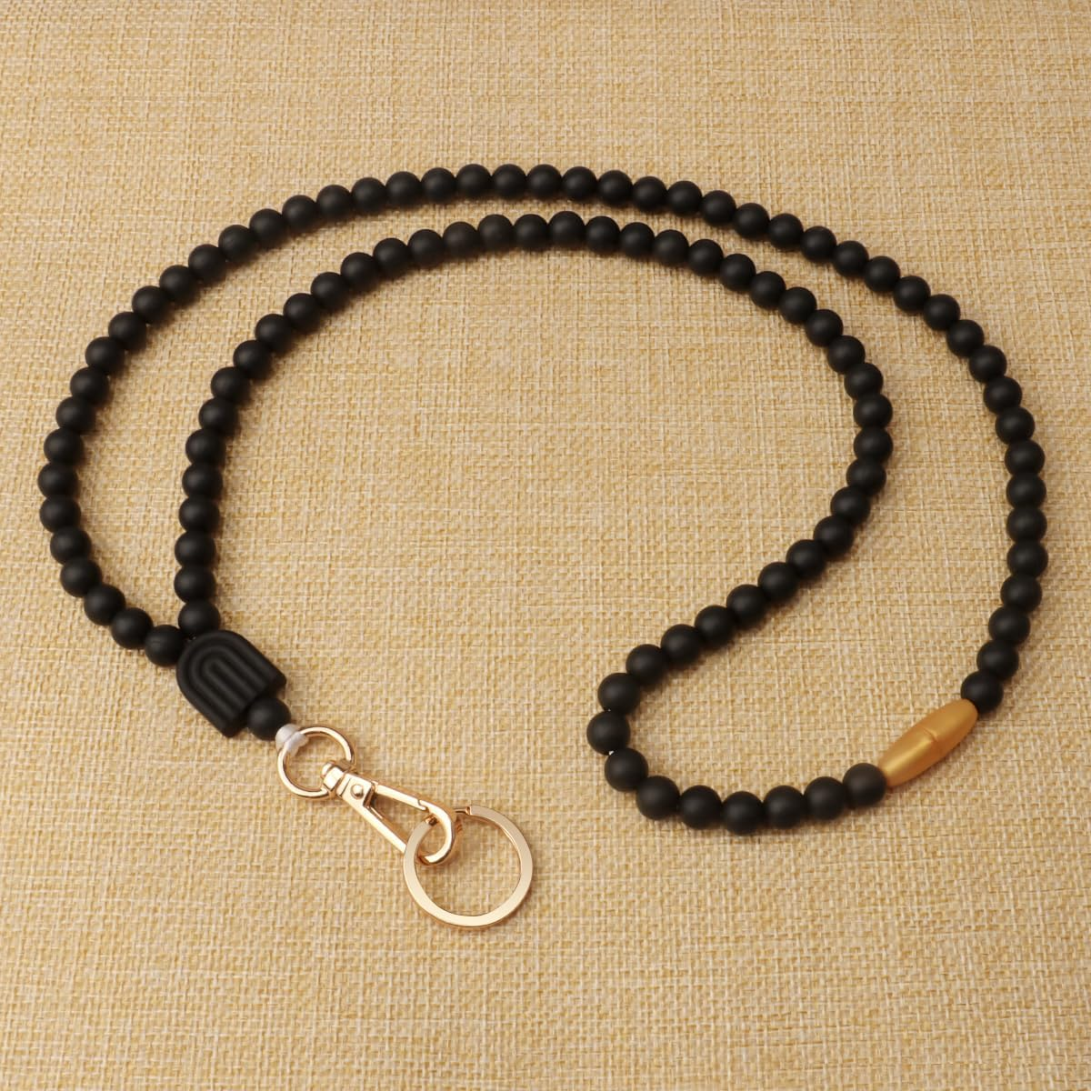 Teacher Lanyard for Id Badges and Keys Cute Silicone Lanyards Super Soft Comfortable Beaded Lanyard for Women Gift image number 6