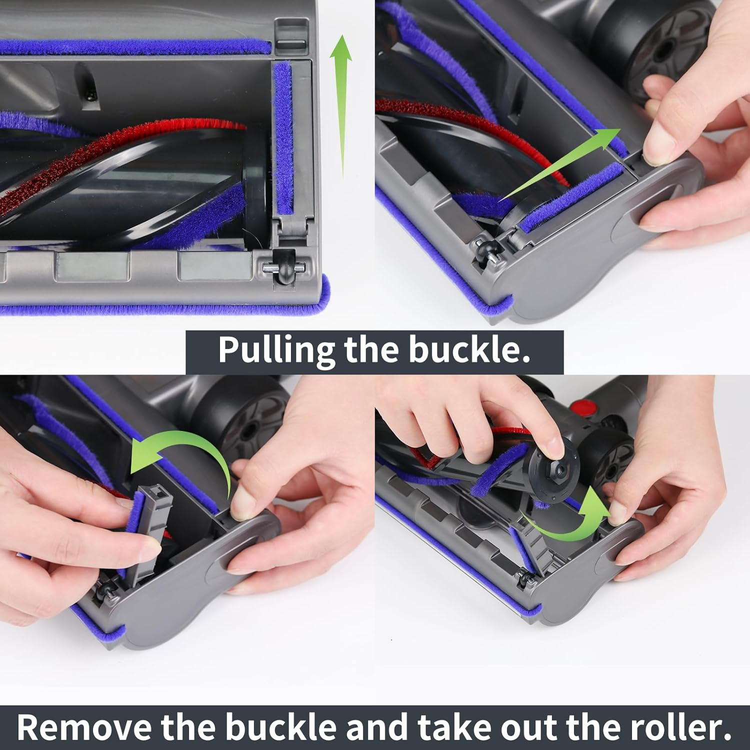 Head Replacement for Dyson V7 V8 V10 V11 V15, SV22 SV15 SV28 SV14 SV27 SV12 SV25 SV10 SV11, Vacuum Replacement Parts with 4 LED, 26Cm V-Shaped Brush, for Carpet and Hardwood Floors Attachment