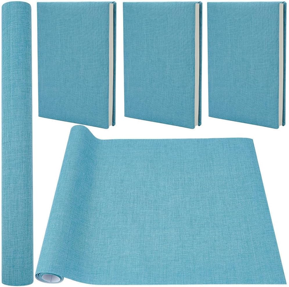 CRASPIRE 51 X 11.8Inch Linen Book Cloth for Book Binding Fabric Surface Paper Backed Bookcover Books Album Scrapbooking Archival DIY Covering Protector Bookcloth Bookbinding Supplies Cadet Blue