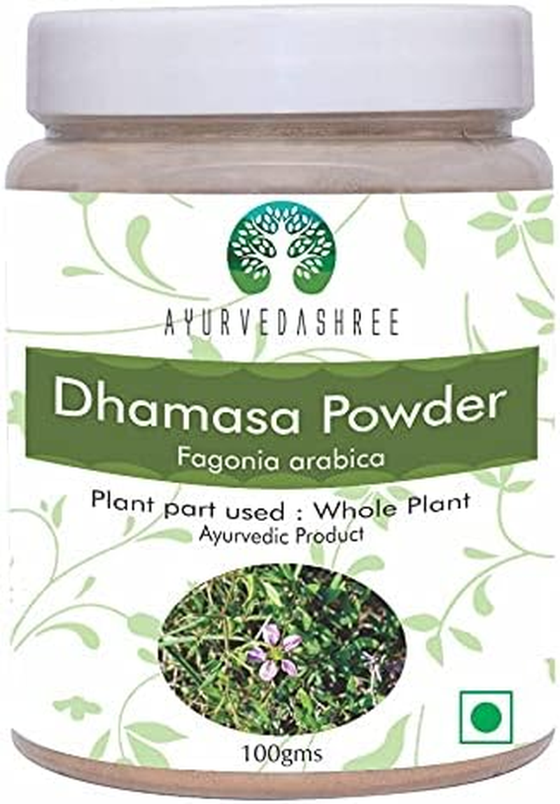 AYURVEDASHREE Fagonia Cretica Powder 100 Gm Dhamasa Gluten Free Non Gmo Vegan