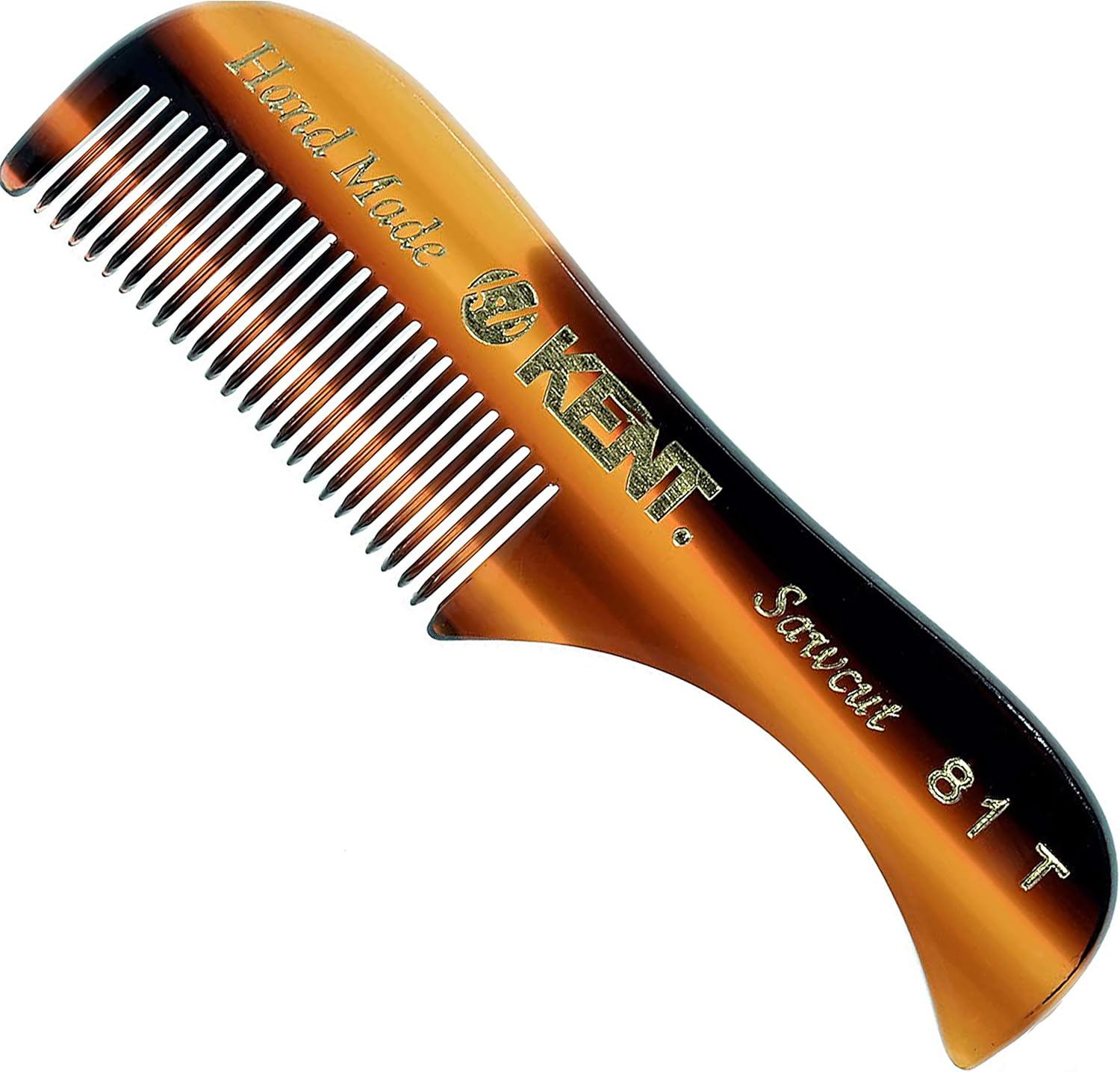 Kent FOT 4 1/2" 112Mm Handmade All Fine Pocket Comb for Styling Medium or Fine Hair (FOT 2-Pack)