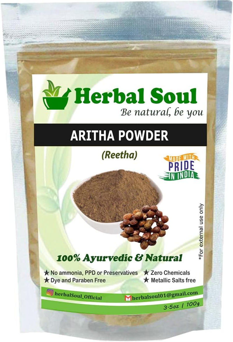 Herbal Soul Combo of Reetha Powder + Shikakai Powder + Indigo Powder | 300 Gm image number 1