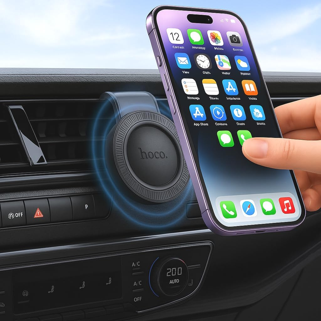 ORIA Mobile Phone Holder Car Magnetic Ventilation Holder for Samsung Galaxy A06 A16 A26 A36 A56 A55 A35 A25 A15 A05 A54 A34 A14 A53 S23 S24 S25 Ultra 5G S22 S21 S20 FE Compatible with Magsafe Grille image number 2