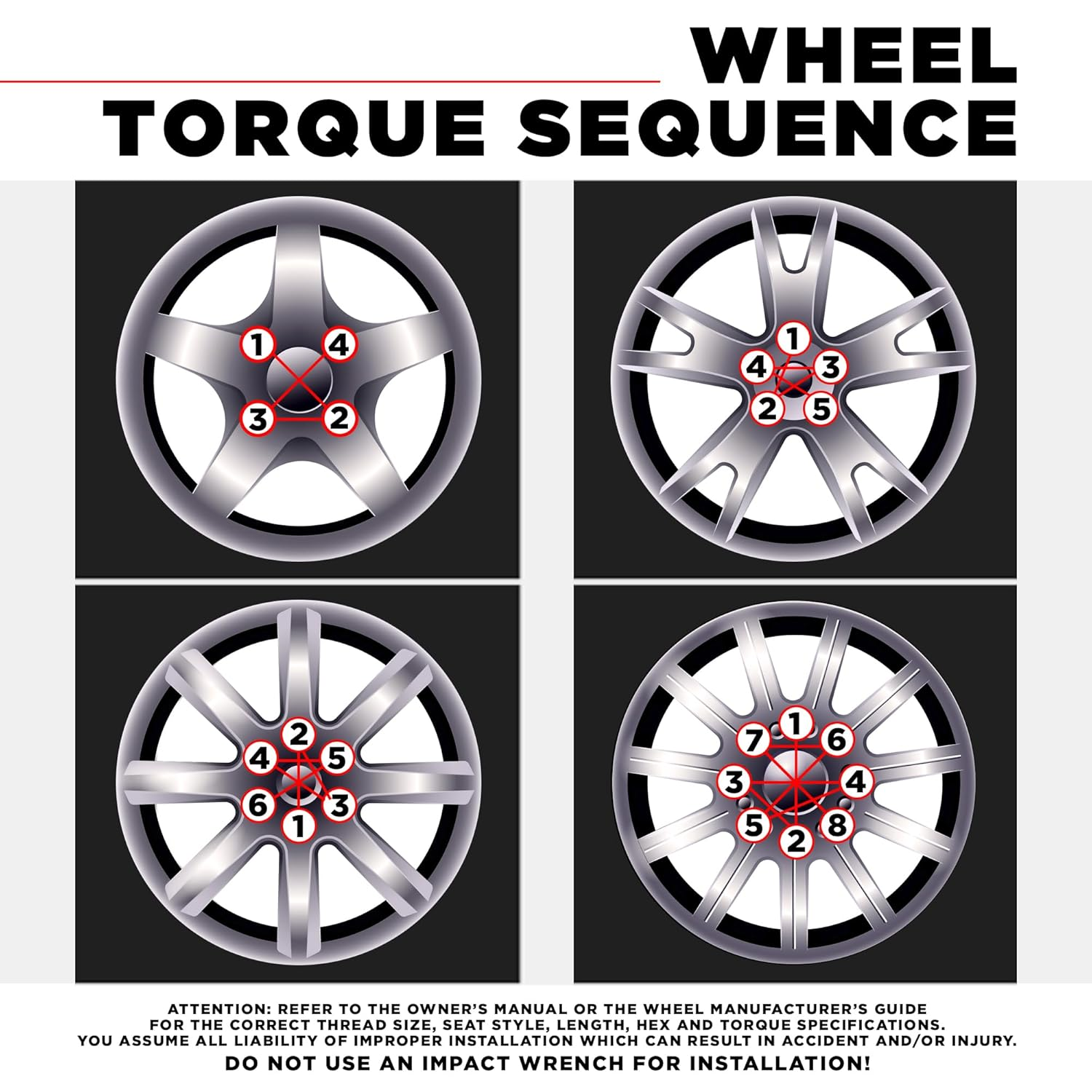 White Knight 1710D-4 Chrome 9/16" Dodge OEM Factory Style Lug Nut for Durango, Dakota, Ram 1500, 4 Pack image number 6