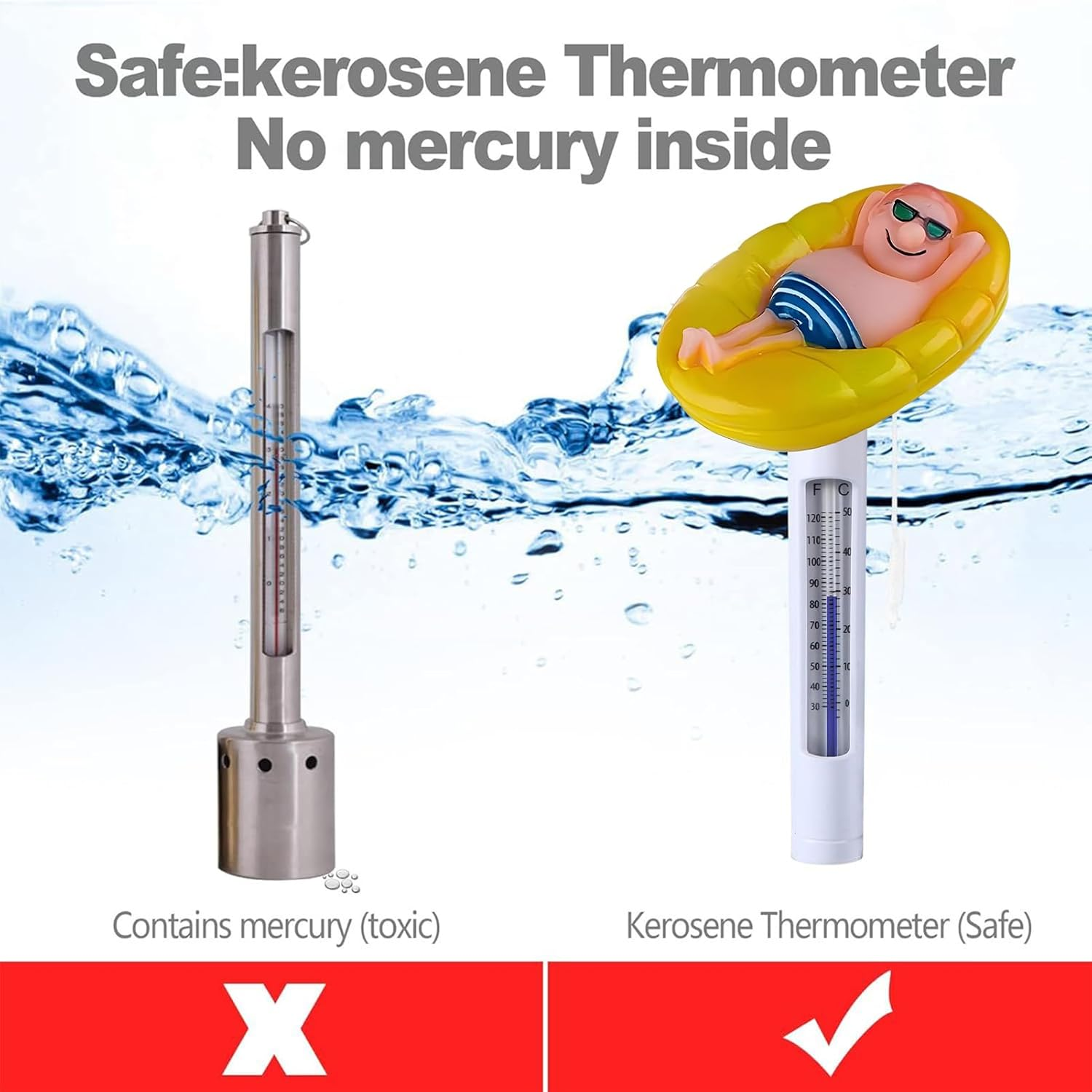 Solar Pool Therrmometer - Accurate Water Temperature Thermometer | Floating Pool Thermometer for Easy Use | Water Temperature Gauge for Precise Poool Monitoring and Enjoyable Swimming image number 4