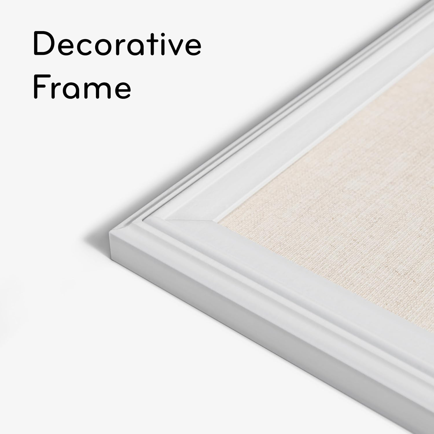 U Brands Linen Cork Bulletin Board with White Wood Frame, 17 X 23 Inch Size image number 3