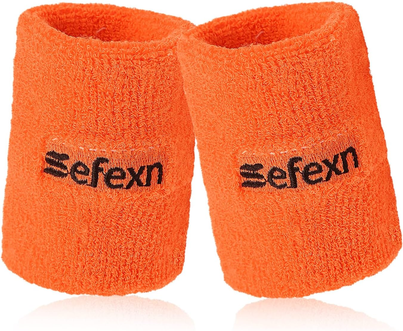 2 PCS Sports Sweatbands for Men & Women - Moisture Wicking Cotton Terry Wristbands for Gym, Running, Tennis, Basketball, Workout